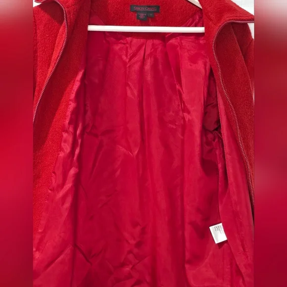 Vintage 90s Simon Chang Red Scottish Terrier Jacket Size 10 Unique Dog Appliques - Picture 3 of 6